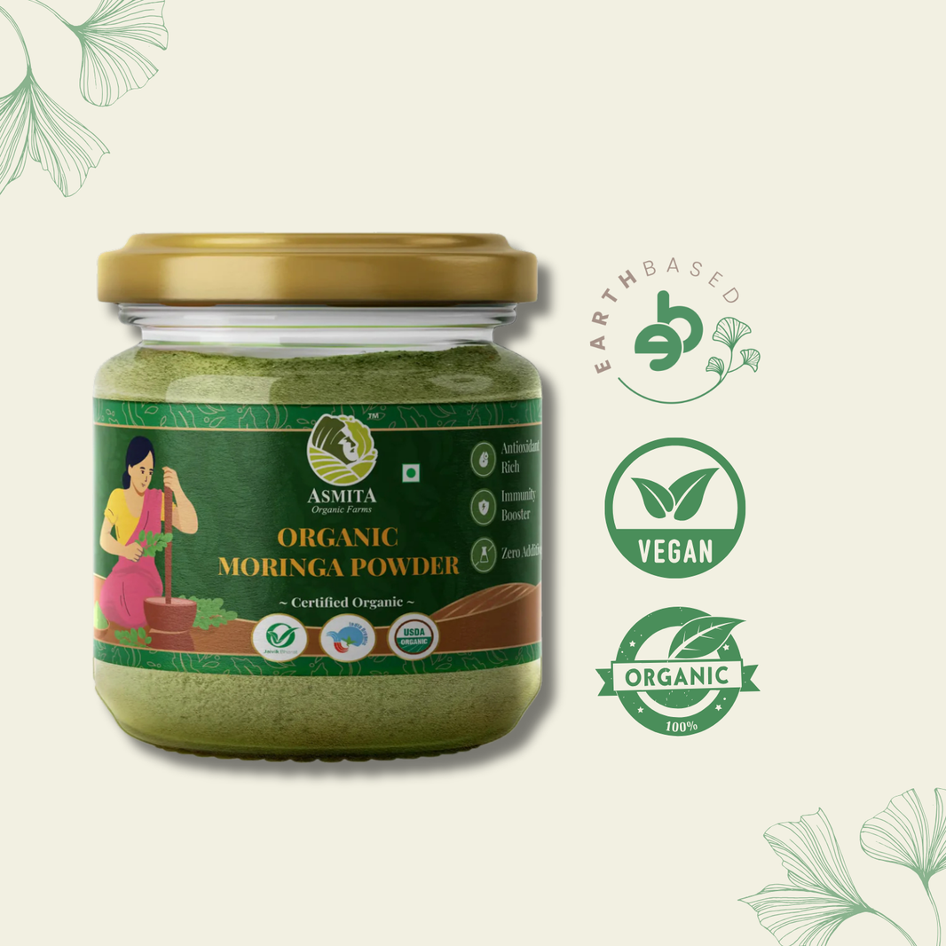 Organic Moringa Powder - 100gm | Pack of 2 - EarthBased