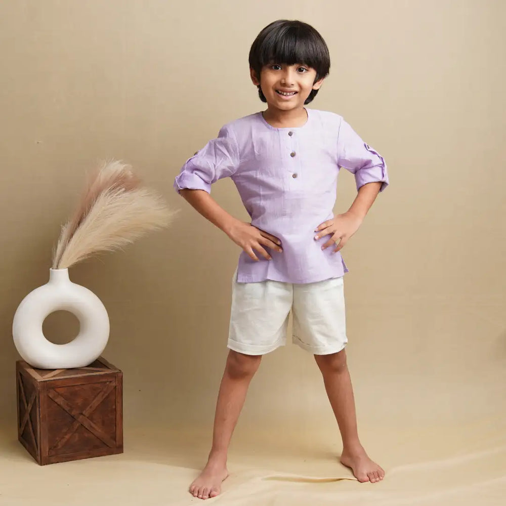Sleek Sleeve' - Boys' Button-Down Sleeve Shirt - EarthBased