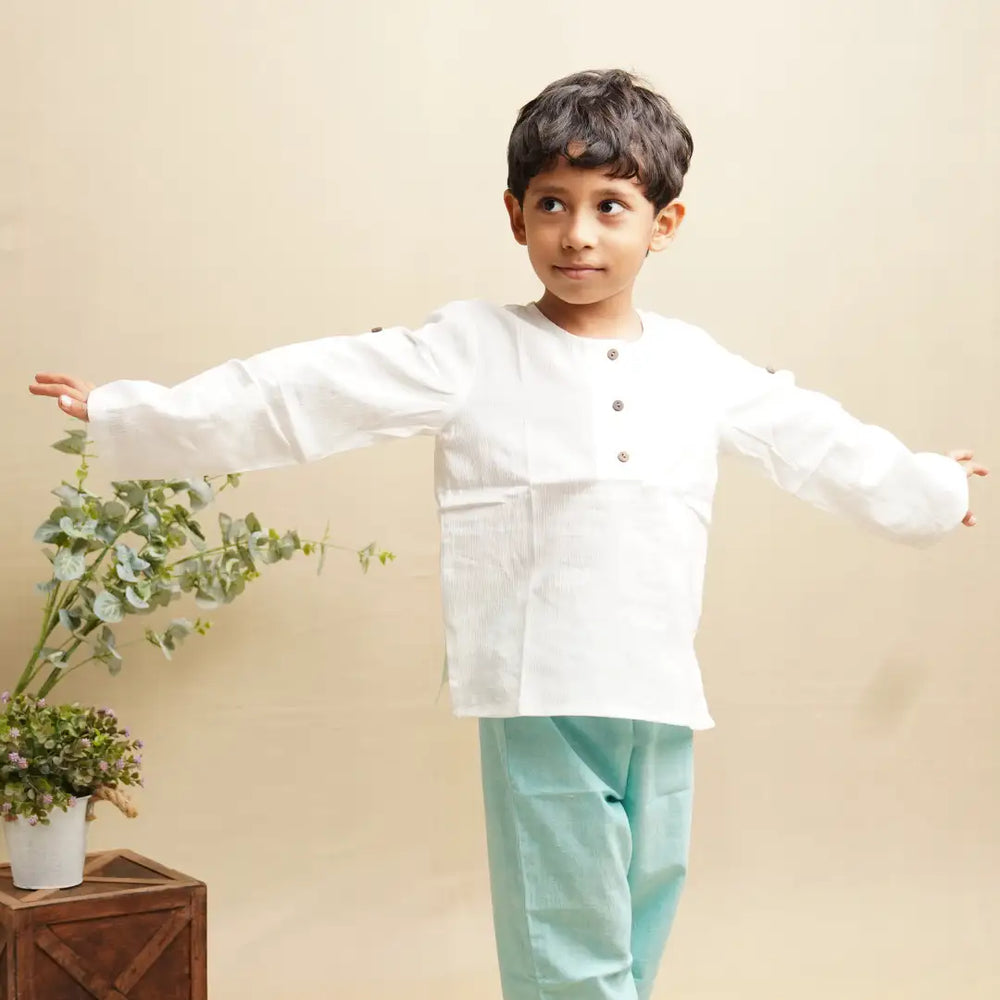 Sleek Sleeve' - Boys' Button-Down Sleeve Shirt - EarthBased