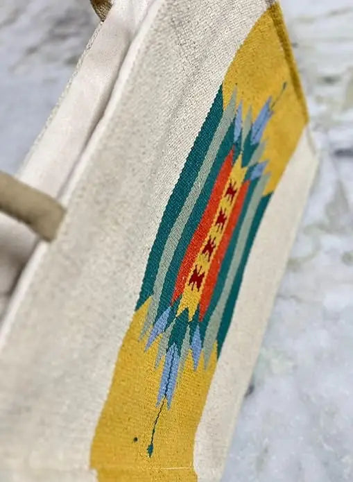 Craftinence Women Boho Sutra Marigold tote handbags for women - Handmade Artisanal Eco-Friendly Upcycled Cotton Handbag - EarthBased