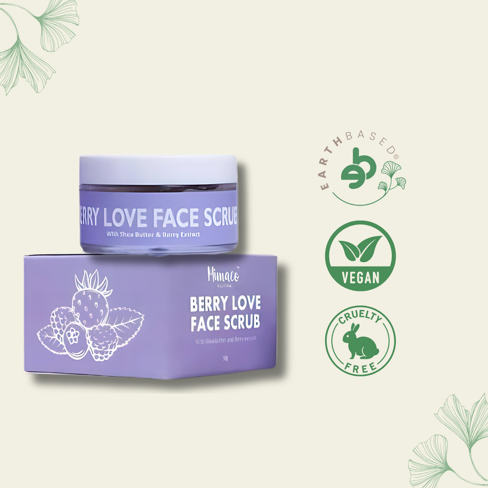 BERRY LOVE- Face Scrub-Improves Skin Texture, Fades Away Marks, Smoothens The Skin - EarthBased