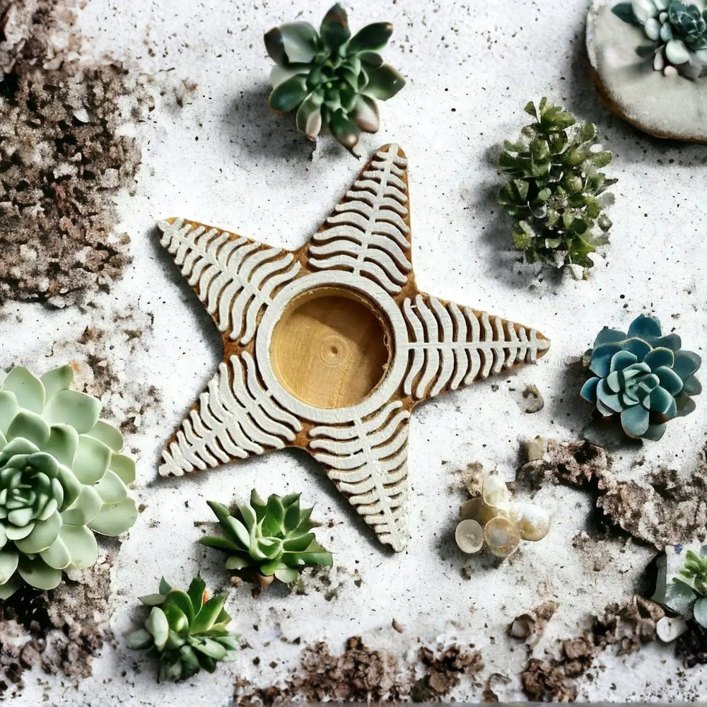 Christmas star tea light holder (set of 2) | ONEarth - EarthBased