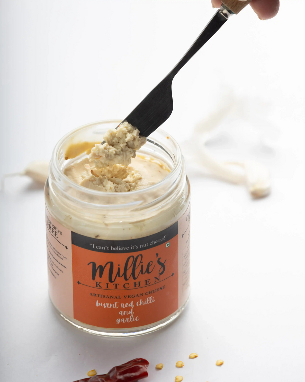 Burnt Red Chili and Garlic | Millie's Vegan Cheese - EarthBased
