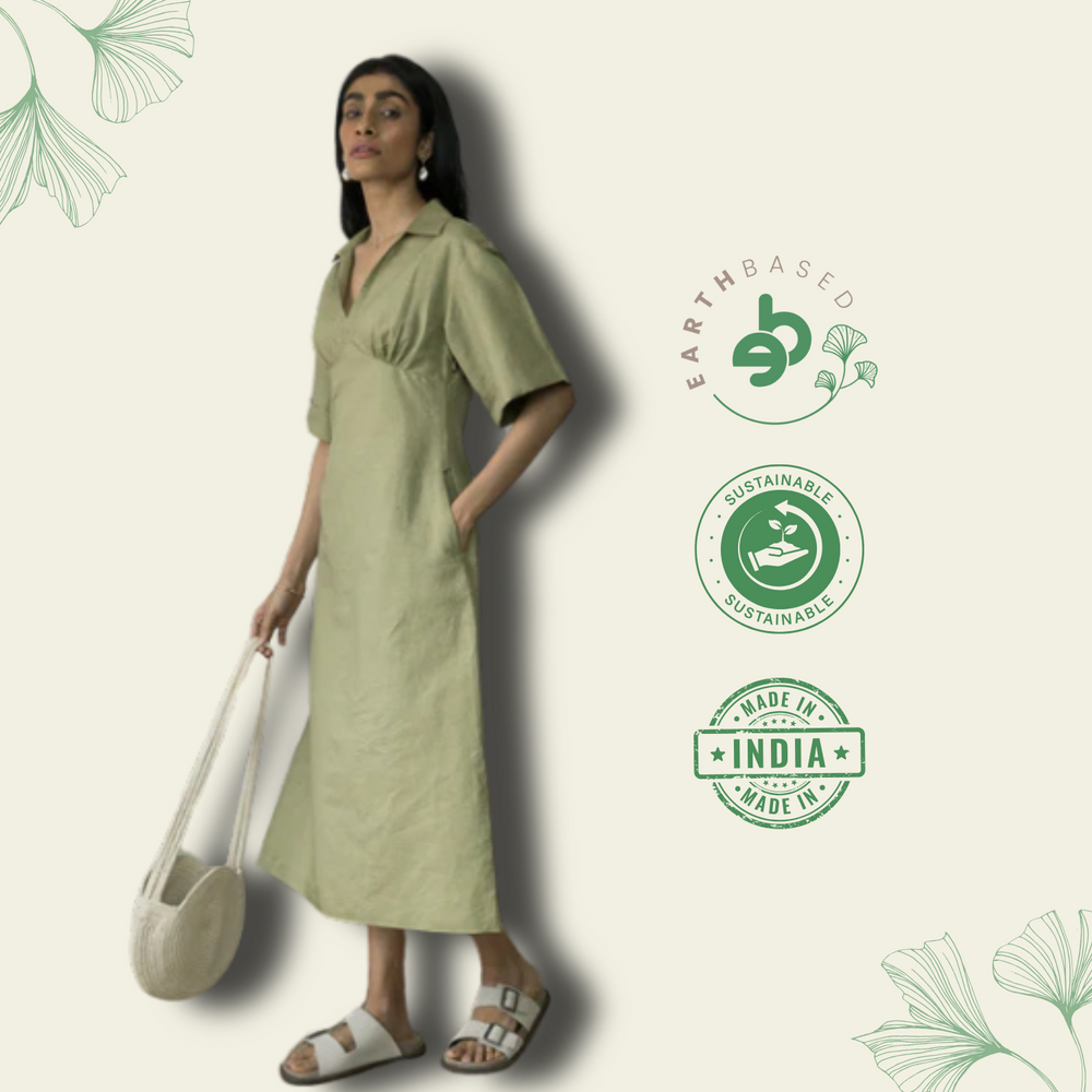 WIDE SLEEVE COLLARED MIDI - EarthBased