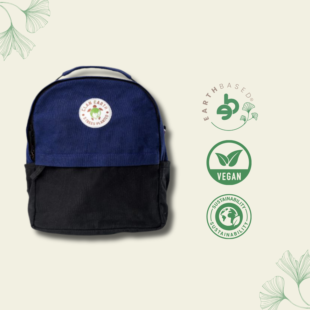 Koala Backpack - Navy Blue & Charcoal Black | Clan Earth - EarthBased