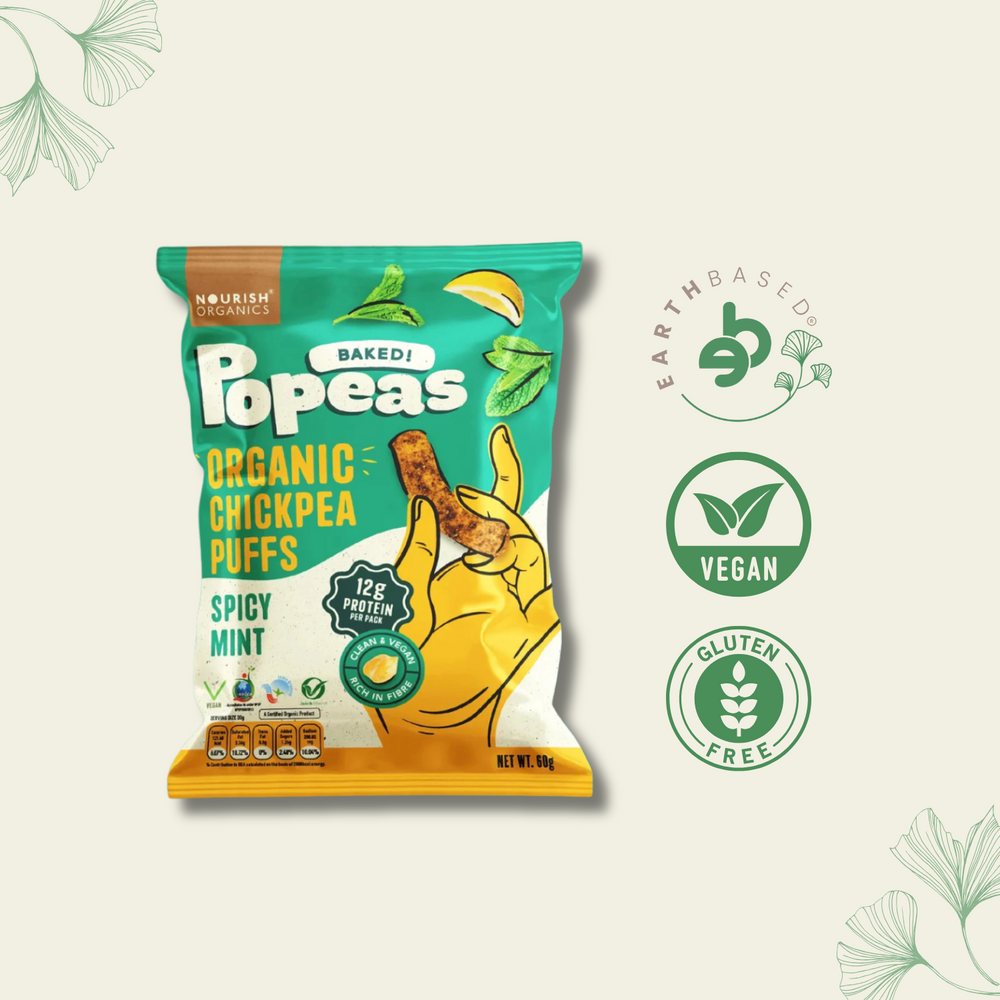 Nourish Organics Chickpea Puffs | SPICY MINT (Pack x4) - EarthBased