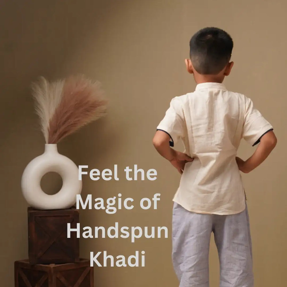 Boys Beige Shirt with Piping - EarthBased