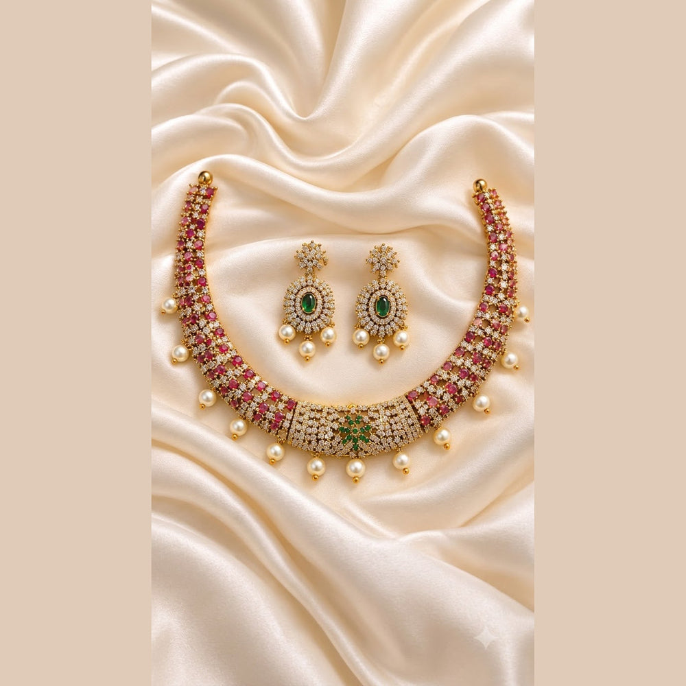 Ruby Pearl Choker Set