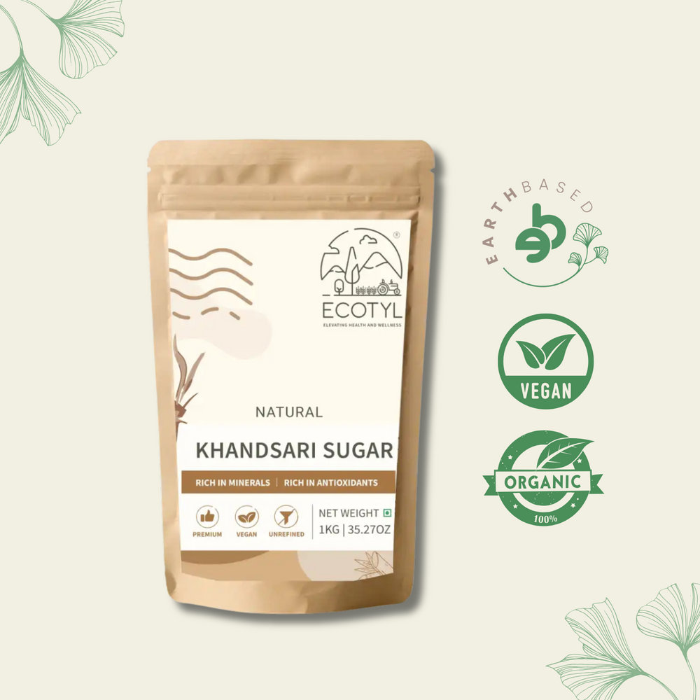 Ecotyl Khandsari Sugar | Unrefined Natural Sweetener | Rich in Minerals | 1kg - EarthBased