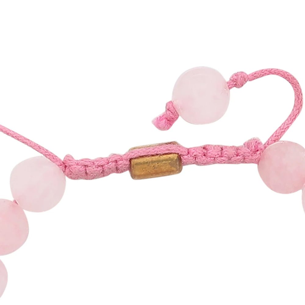 Real Rose Quartz Healing Bracelet For Love, Compassion, Emotions & Relationships - EarthBased