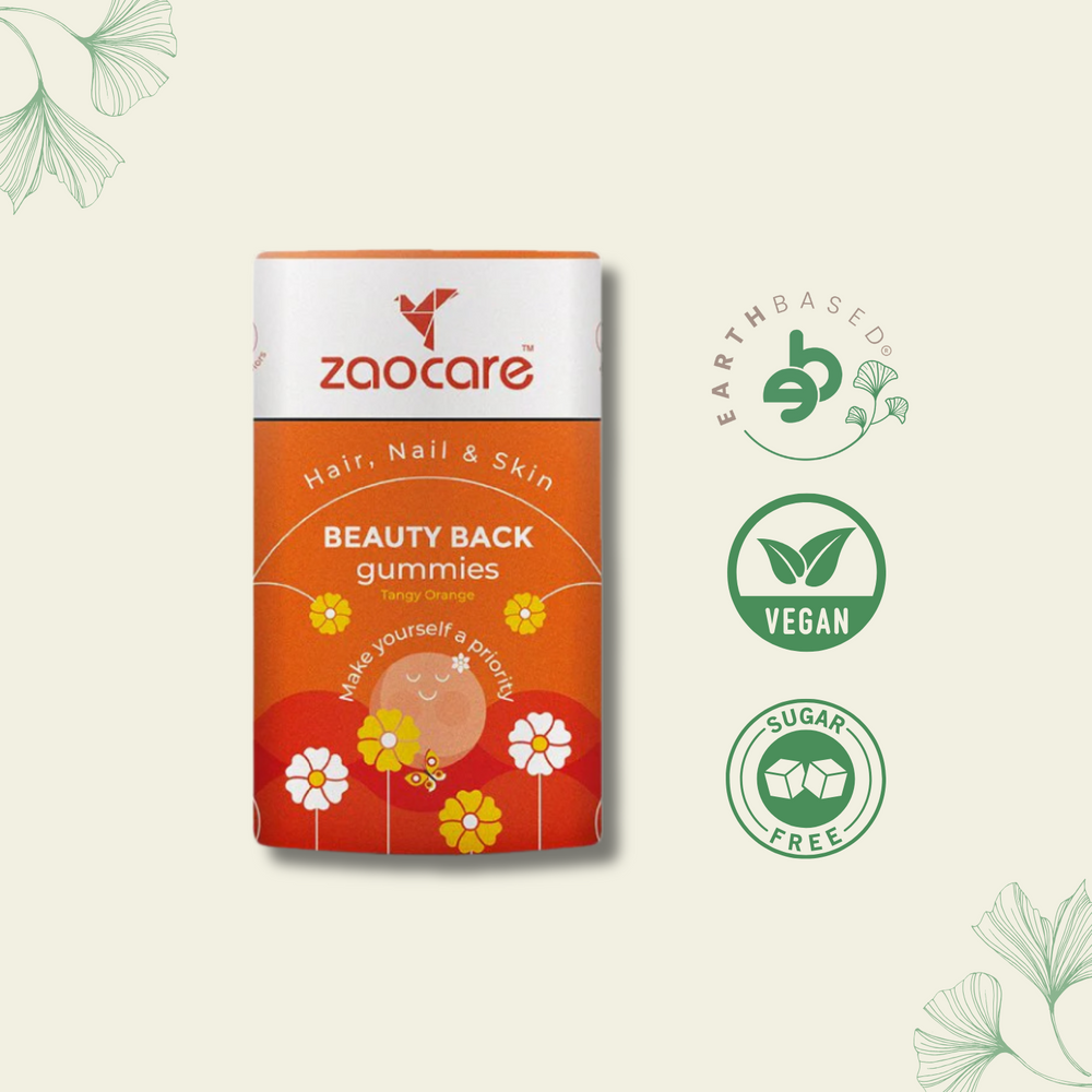 Zaocare Beauty Back Biotin Gummies For Men & Women | For Hair, Nail & Skin | Plant Based - EarthBased