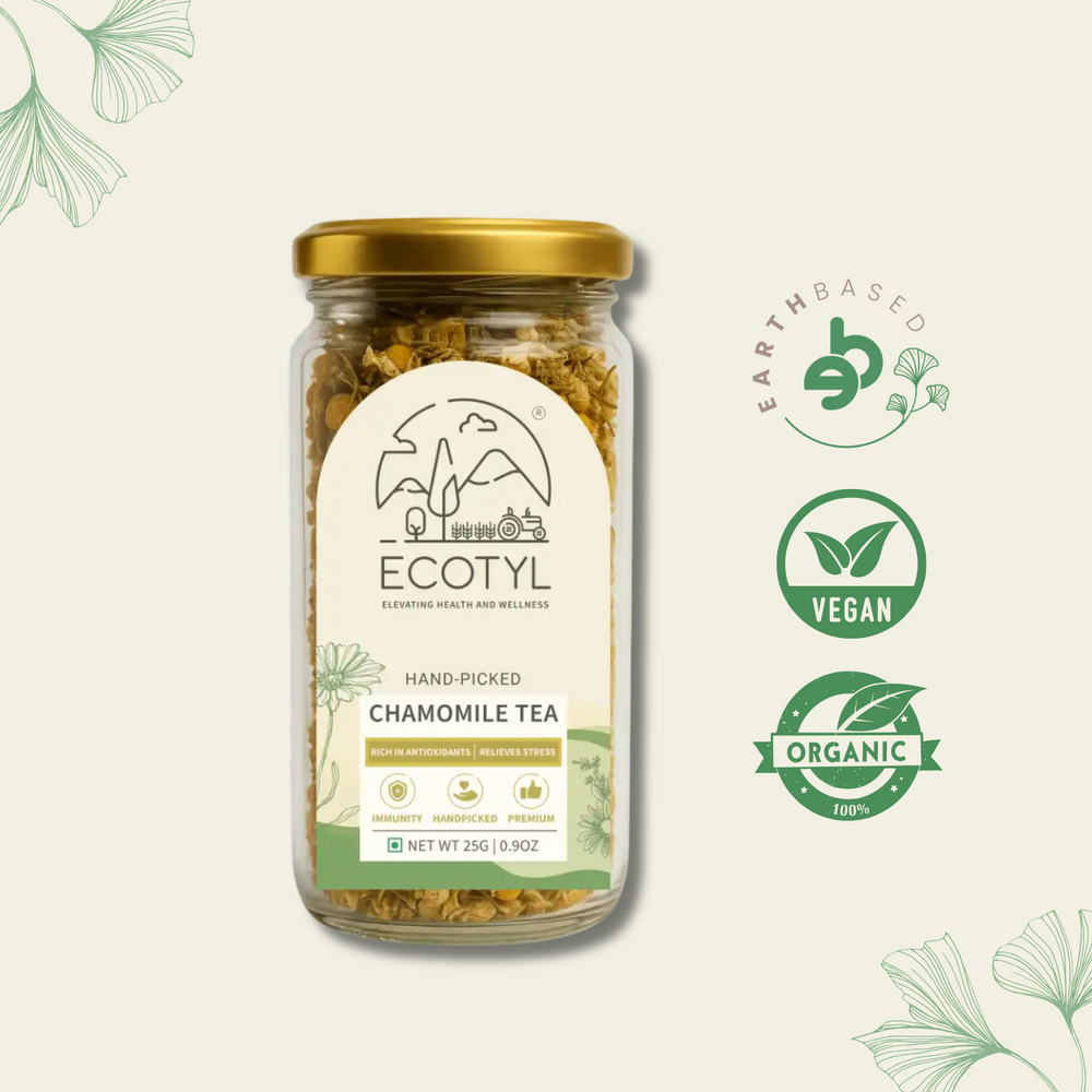 Ecotyl Chamomile Tea | Calming Herbal Tea | Supports Sleep & Relaxation | 25g - EarthBased