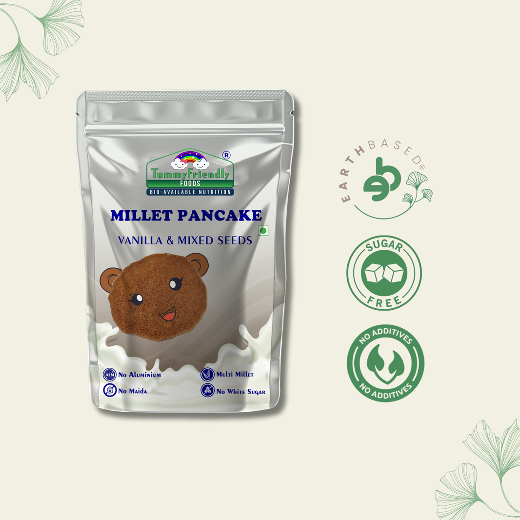 TummyFriendly Foods | Millet Pancake Mix - Vanilla and Mixed Seeds - EarthBased
