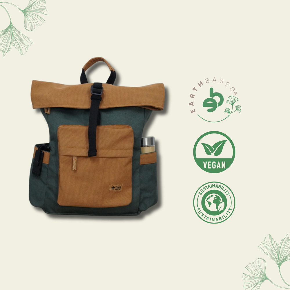 Armadillo Backpack - Green & Brown | Clan Earth - EarthBased