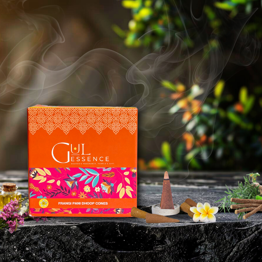 Firangipani Dhoop Cones | Made from Temple Flower | Gulessence - EarthBased