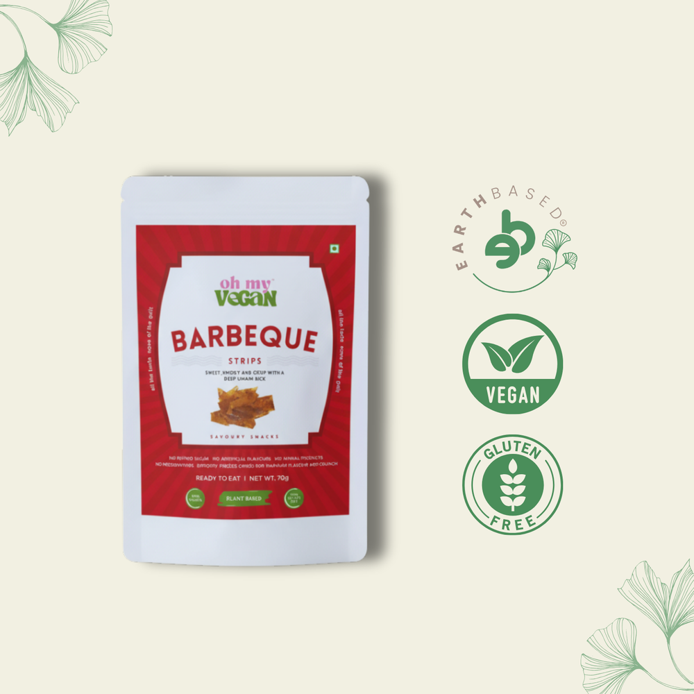 Oh My Vegan | BBQ Bacon Style Strips – Smoky & Crispy - EarthBased