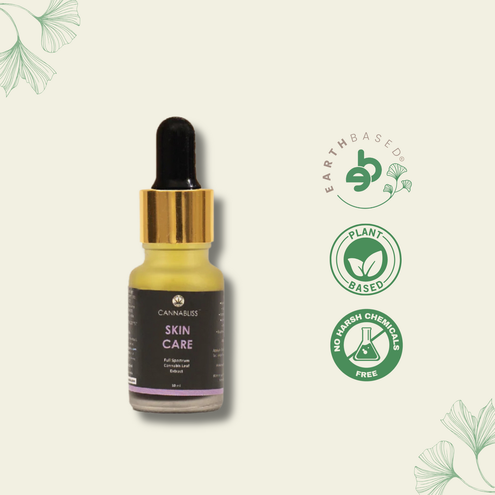 CannaBliss SKIN CARE (with 0.5% Cannabis Leaf Extract + Argan & Rosehip - Oil + Hemp Seed Oil) - 10 ML - EarthBased