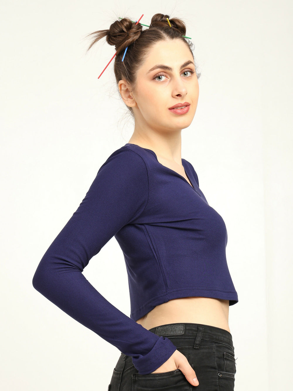 Bamboo Crop Top with Bell Sleeves | Trendy Gen Z Fashion | Eco-Friendly - EarthBased