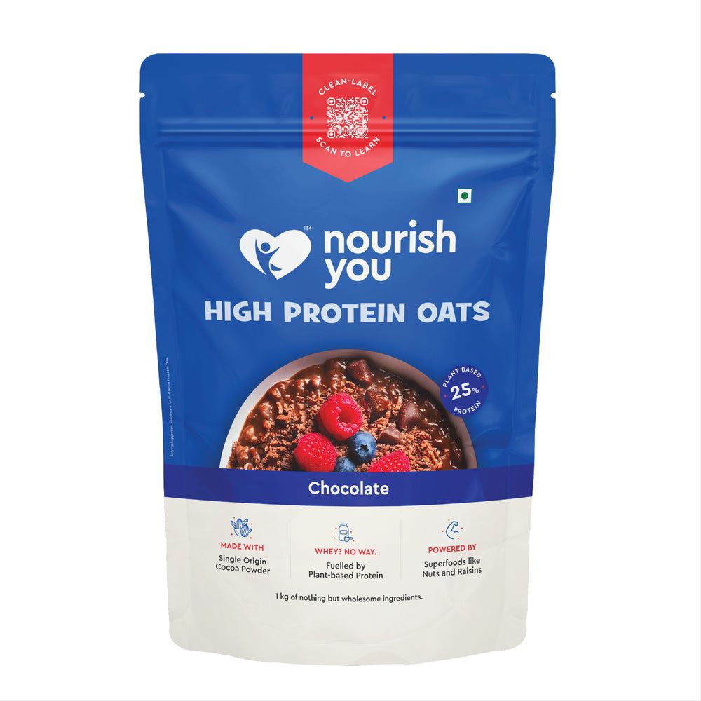 Nourish You 25% High Protein Chocolate Oats 1Kg - EarthBased