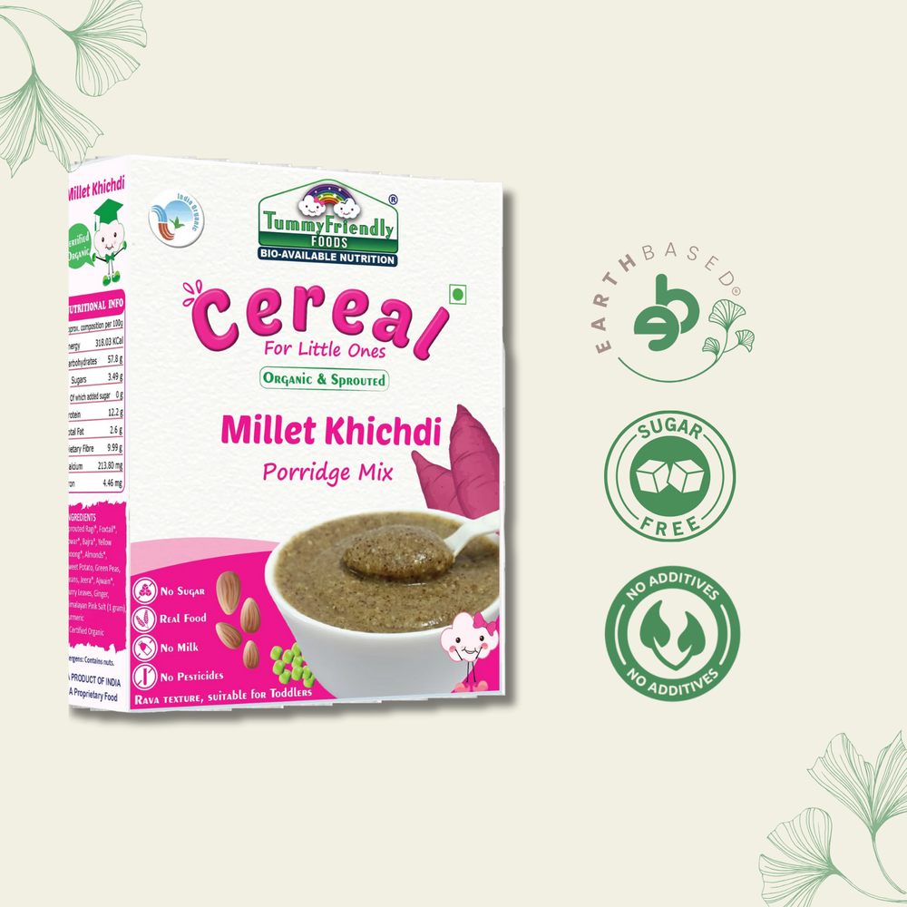 TummyFriendly Foods Organic Millet Khichdi Mix With Vegetables for Toddler Cereal (200 g) - EarthBased