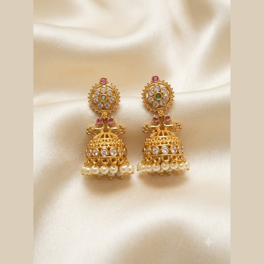 Temple Jhumka Earrings - view 4