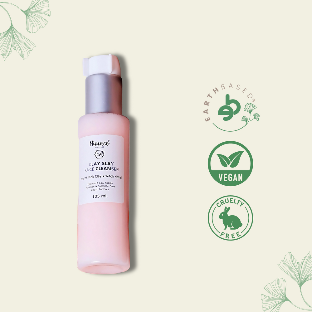 Clay Slay - FACE CLEANSER with French Pink Clay, Witch Hazel - EarthBased