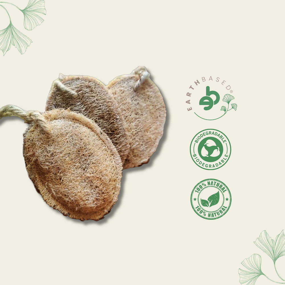 Natural Plant based loofah | Bathing sponge | Set of 3 - EarthBased