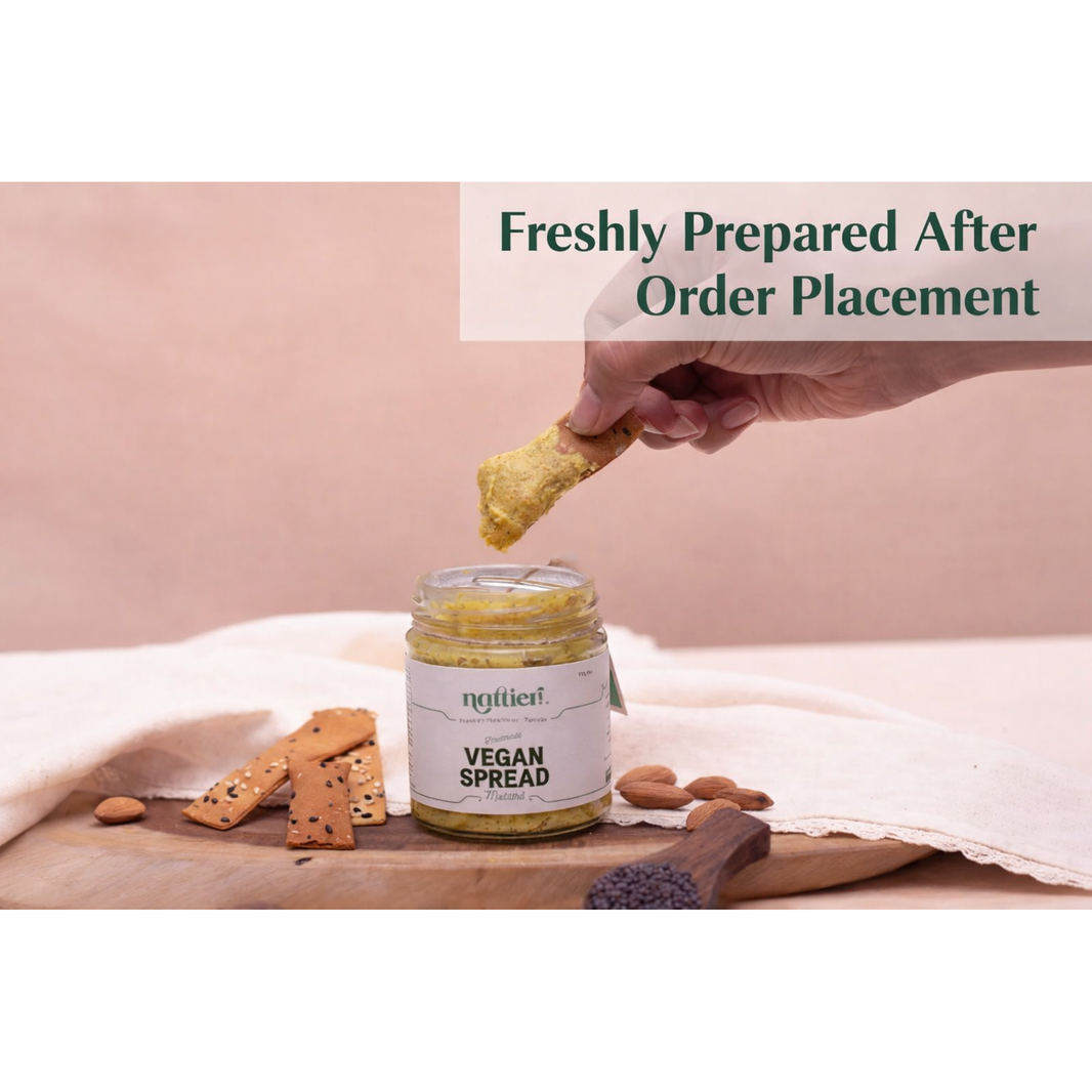 Handmade vegan mustard spread by Nattier by Natasha