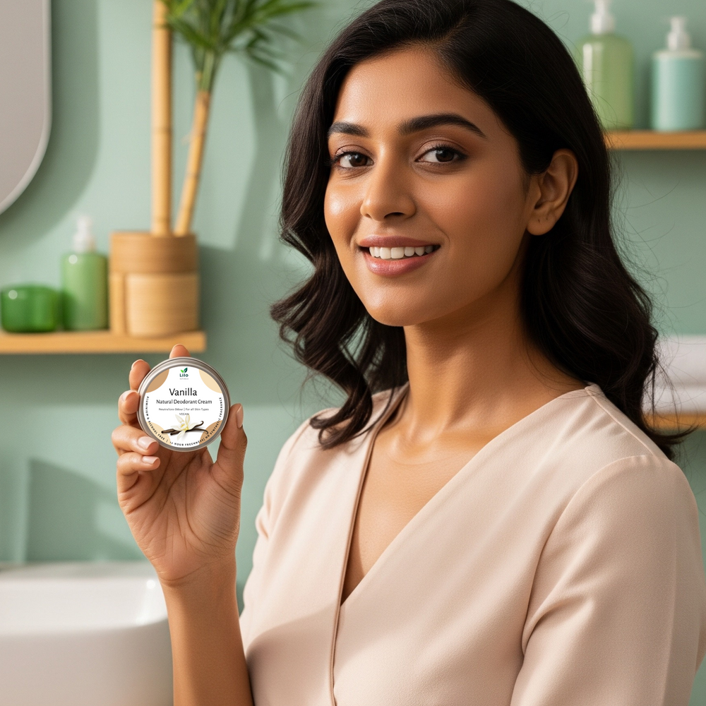 Natural Deodorant Cream | Vanilla | Enriched with Shea Butter, Mango Butter, Jojoba & Almond Oil - EarthBased