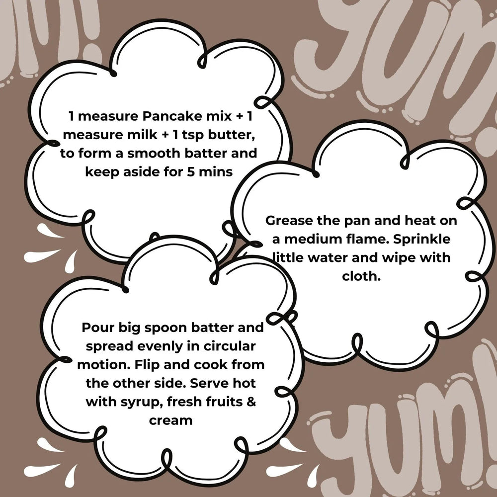 Aaj Pakao - Banana Chocochip Pancake Instant Mix | 200gms | Nutritious & Delicious | Sprouted Millets, Real Fruits & Chocolate | Eggless | No Preservatives | 1 Pack - EarthBased