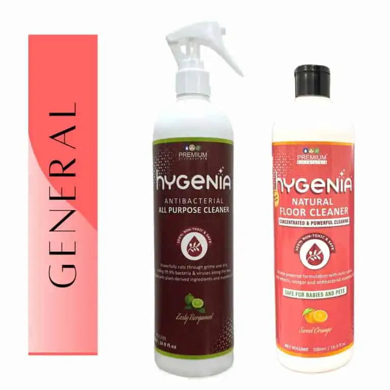 Hygenia Antibacterial All Purpose Cleaner & Natural Floor Cleaner Combo - Bergamot | Sweet Orange 500ml - EarthBased