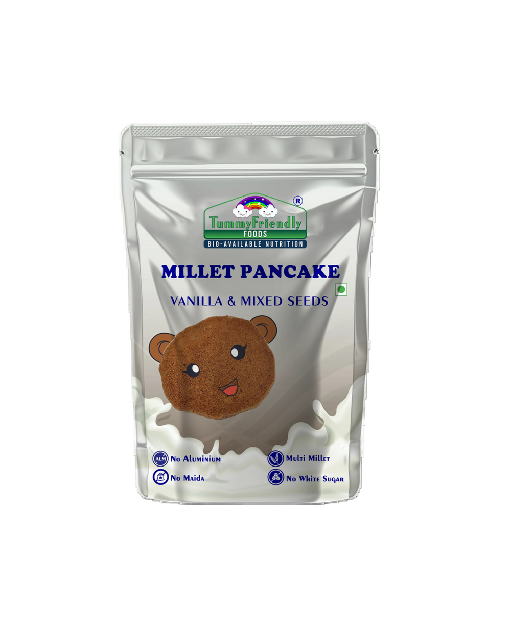 TummyFriendly Foods Aluminium-Free Millet Pancake Mix - Vanilla Mixed Seeds 800 g - EarthBased