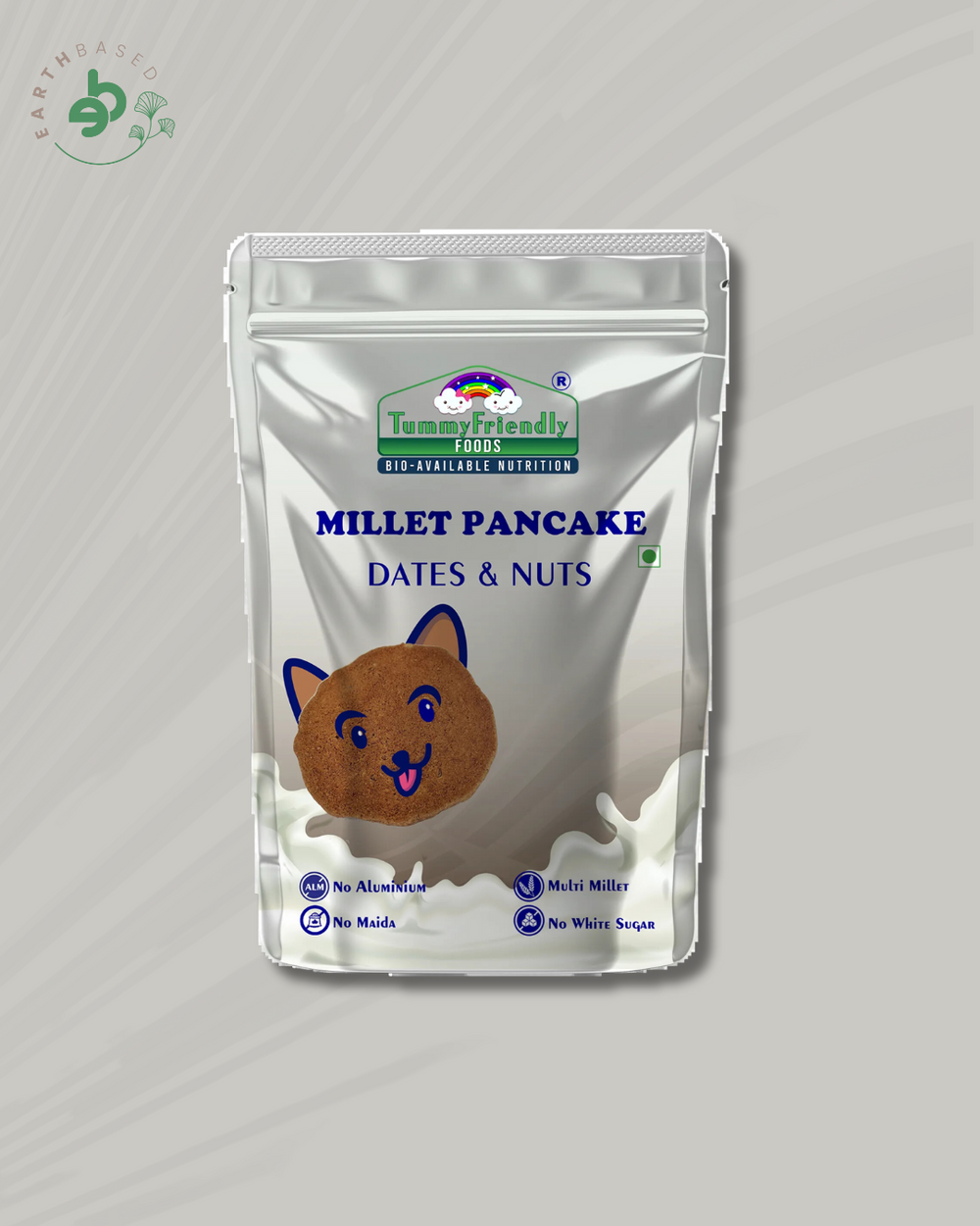 TummyFriendly Foods Aluminium-Free Millet Pancake Mix with Dates and Nuts 800 g - EarthBased