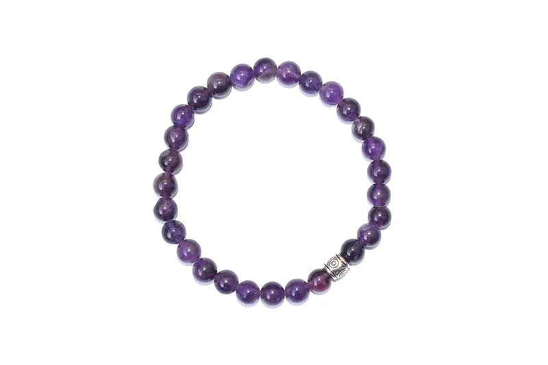 Real Certified Amethyst Stone Healing Bracelet | Powerful Stone For Protection & Inner Cleansing - EarthBased