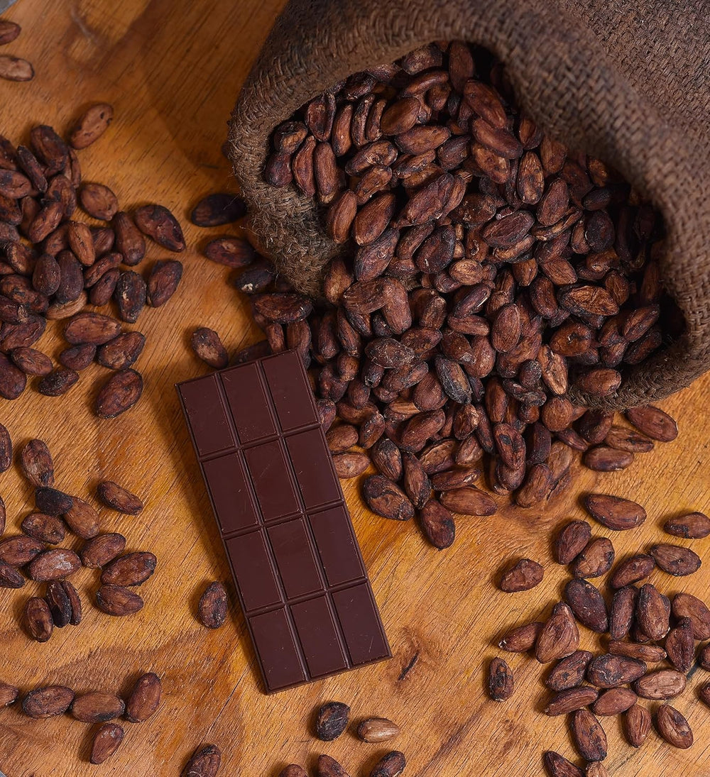 Anuttama | Roasted Almond Chocolate | 62% Cocoa , Gifts Box, Vegan Chocolate, Gift Hamper, Sugar Free, No Artificial Flavours, Lectin Free, Natural Chocolate Bar - EarthBased