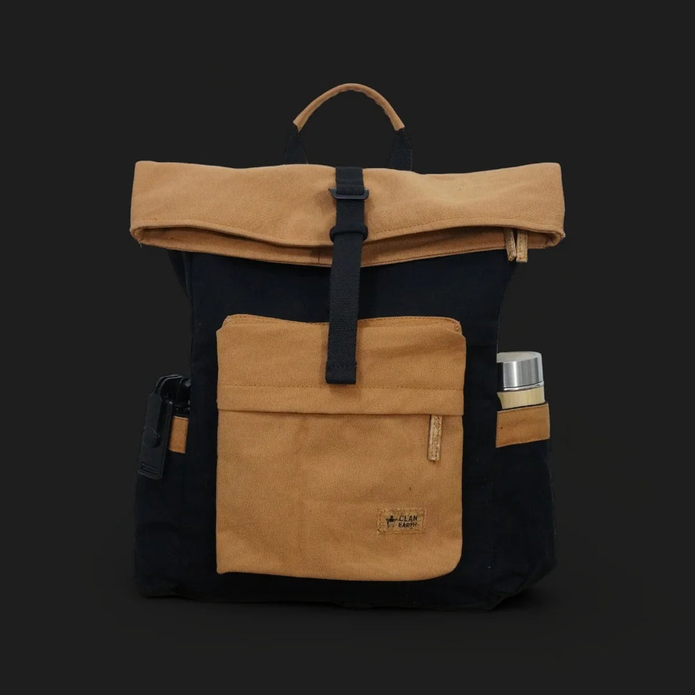 Armadillo Backpack - Black & Brown | Clan Earth - EarthBased