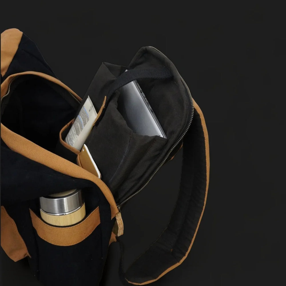 Armadillo Backpack - Black & Brown | Clan Earth - EarthBased