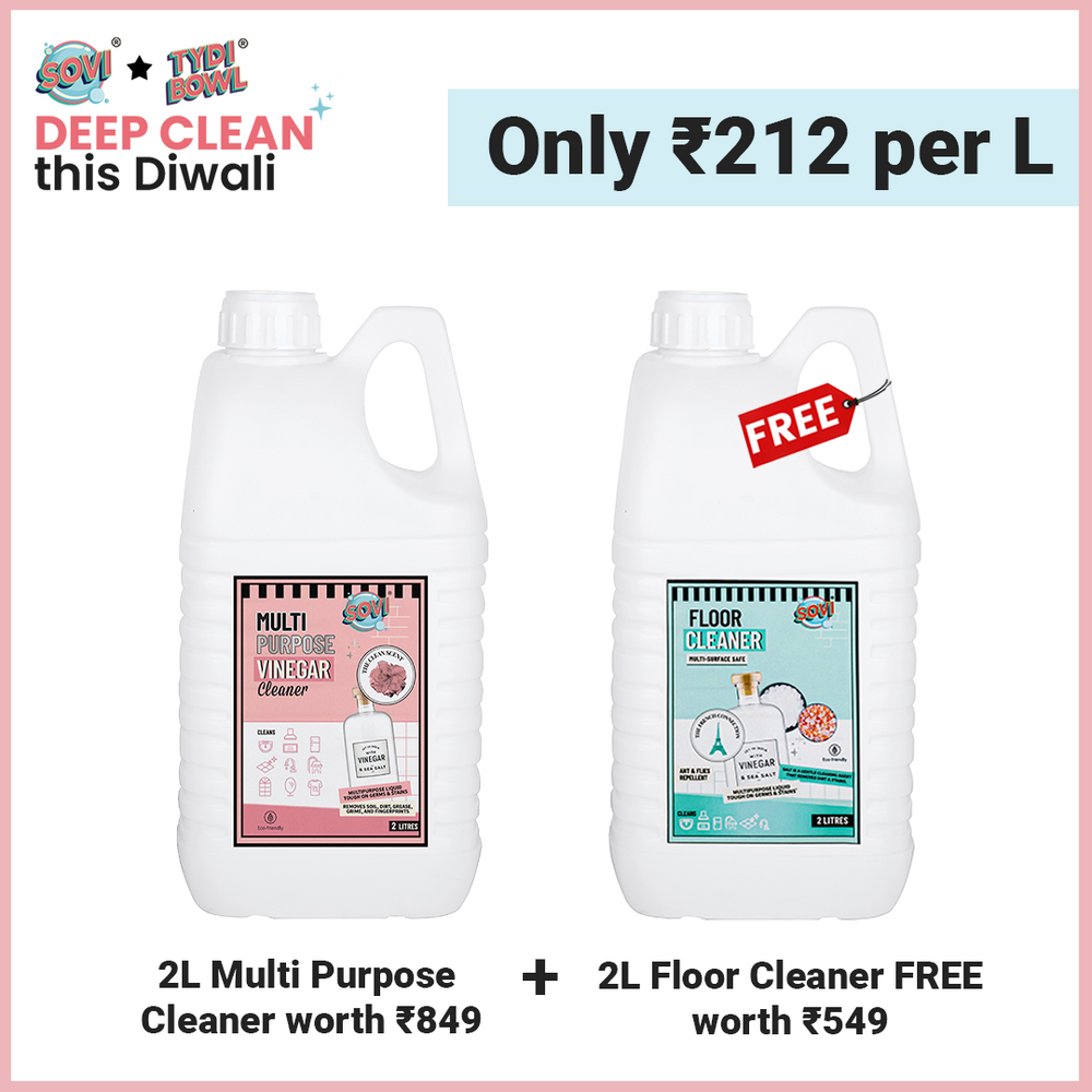 Buy SOVI® Multi-Purpose Vinegar Cleaner 2 Liters & Get SOVI® Floor Cleaner 2 Liters (₹549) FREE - EarthBased