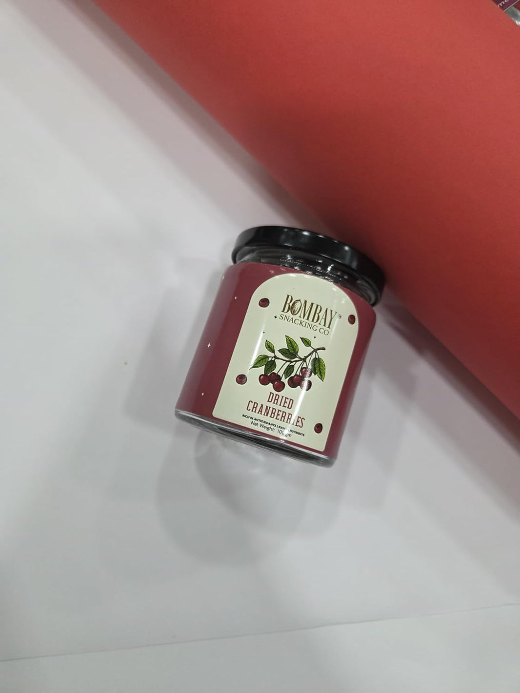 Bombay Snacking Co. Dried Cranberries (100g) – Antioxidant-Rich Superfood | Natural Sweetness