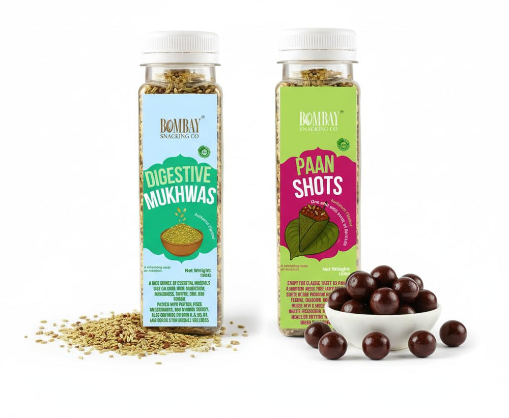 Bombay Snacking Company Paan Shots & Digestive Mukhwas | The Perfect Refresh Combo (Pack of 2) | 100% Natural Mouth Freshener - EarthBased