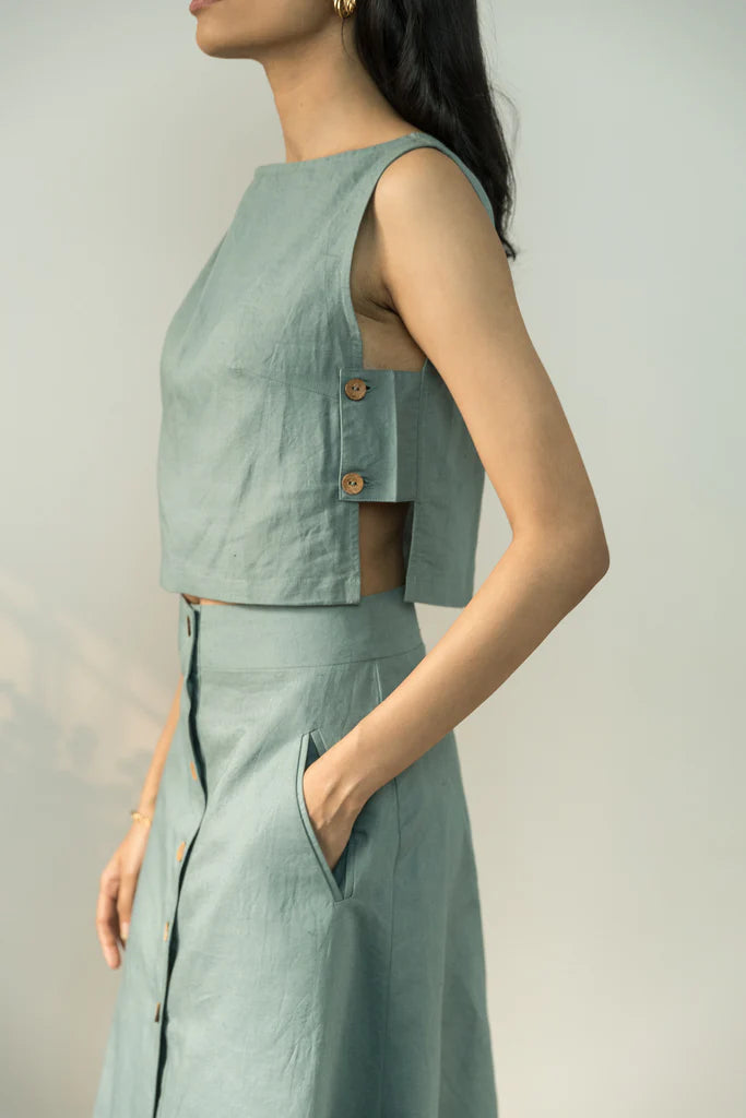 BOAT NECK CROP TOP | Anushe Pirani - EarthBased