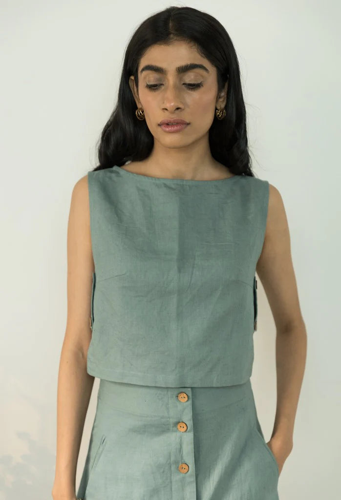 BOAT NECK CROP TOP | Anushe Pirani - EarthBased