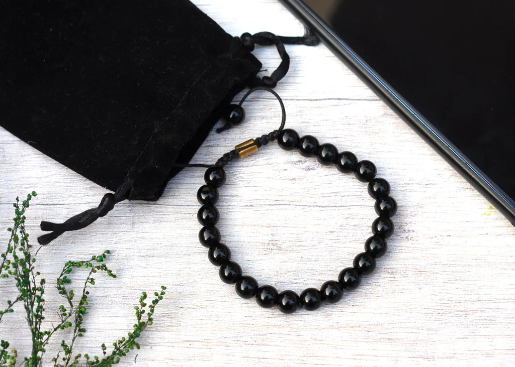 Natural Certified Onyx Bracelet For Protection, Health and Balance - EarthBased