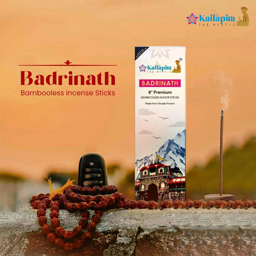 Badrinath 8” Premium Dhoop Batti, incense sticks (pack of 40 sticks) | Pack of 2