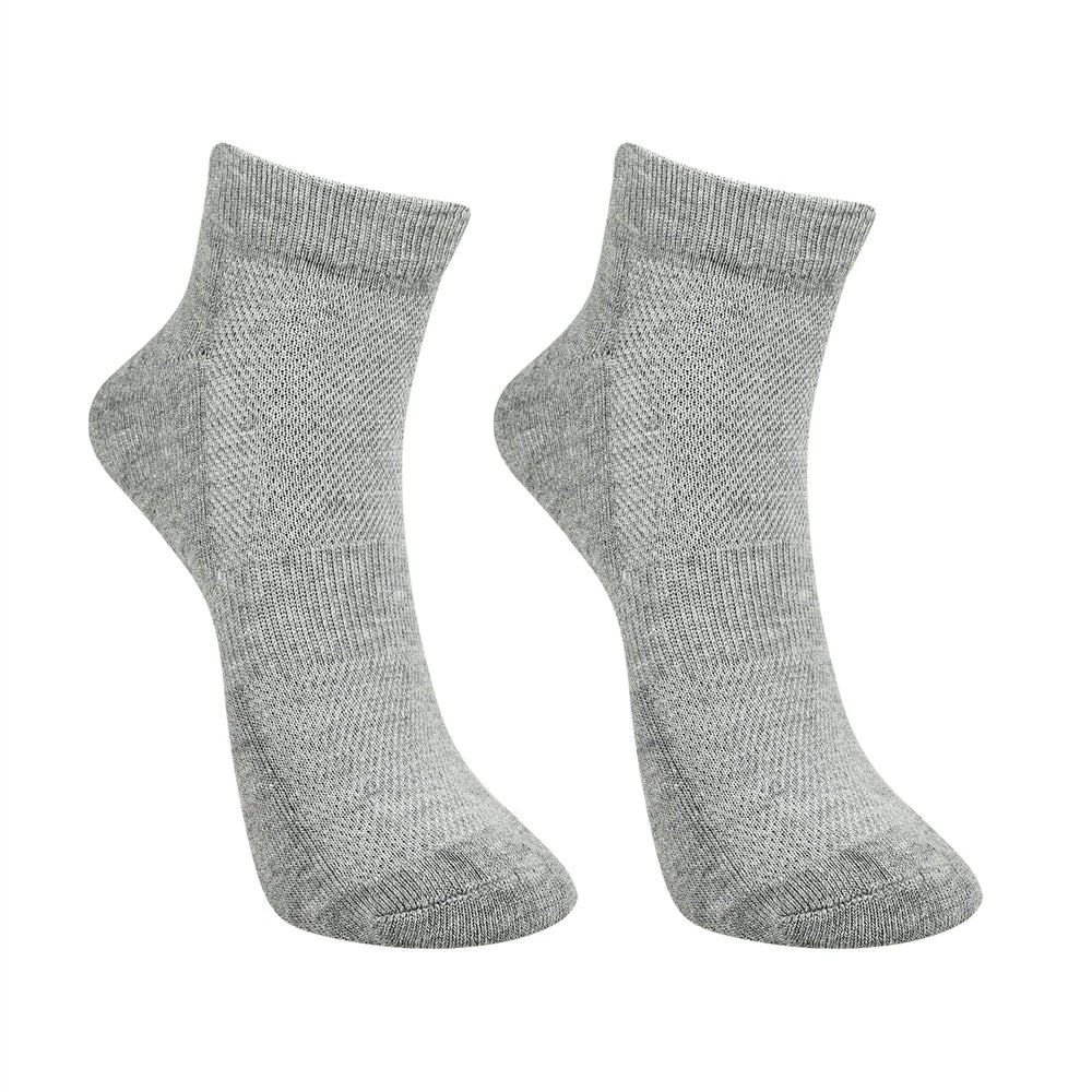 Bamboo Ankle Socks – The Perfect Blend of Comfort, Breathability & Sustainability | Gray | Pack Of 2 - EarthBased