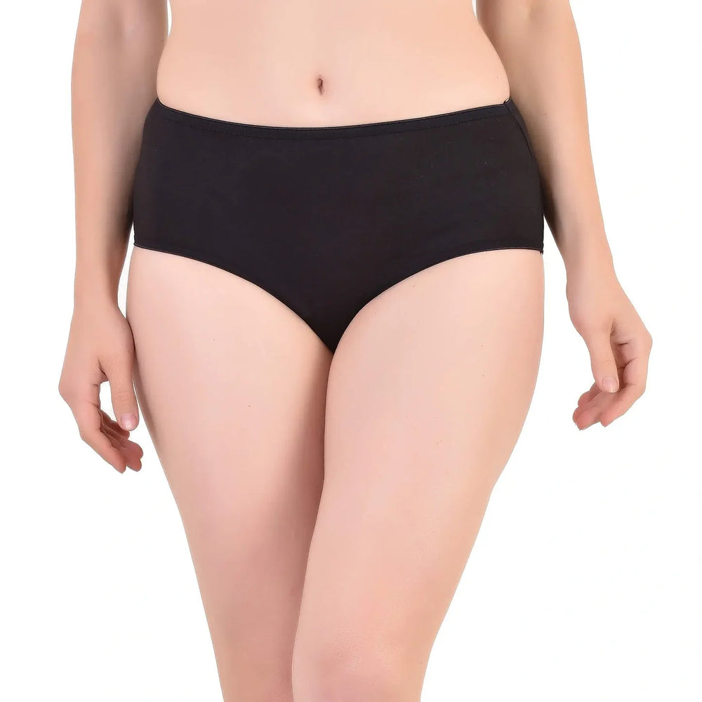 Bamboo Fabric Women's Hipster Panty | Peach and Black | Set of 2 - EarthBased