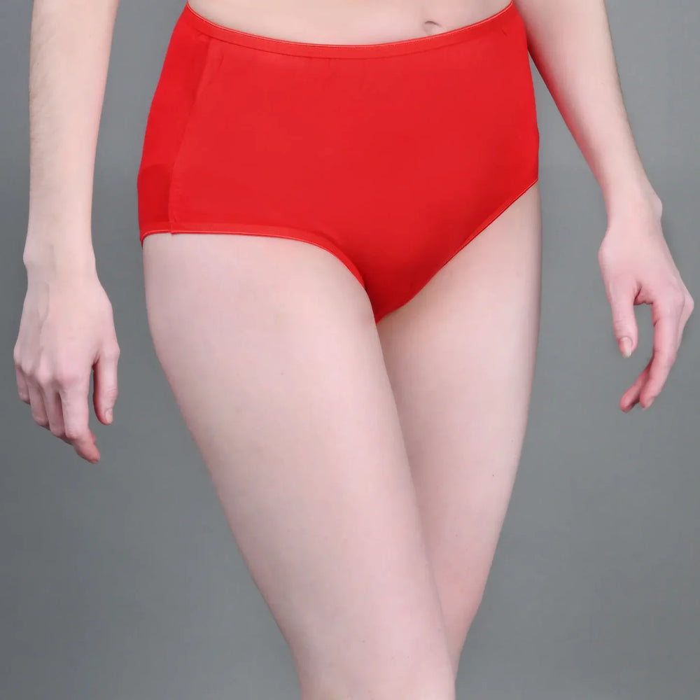 Bamboo Fabric Women's Hipster Panty | Red and Black | Pack of 2 - EarthBased