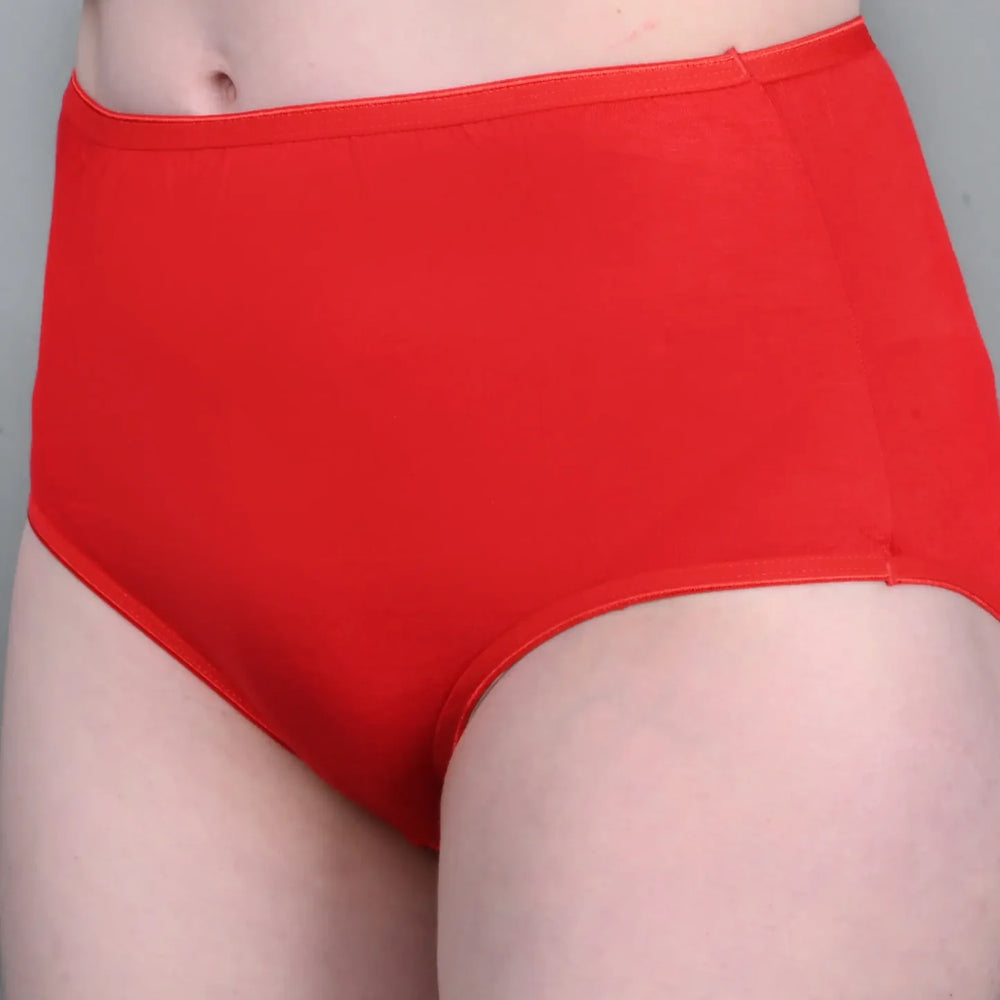 Bamboo Fabric Women's Hipster Panty | Red and Black | Pack of 2 - EarthBased