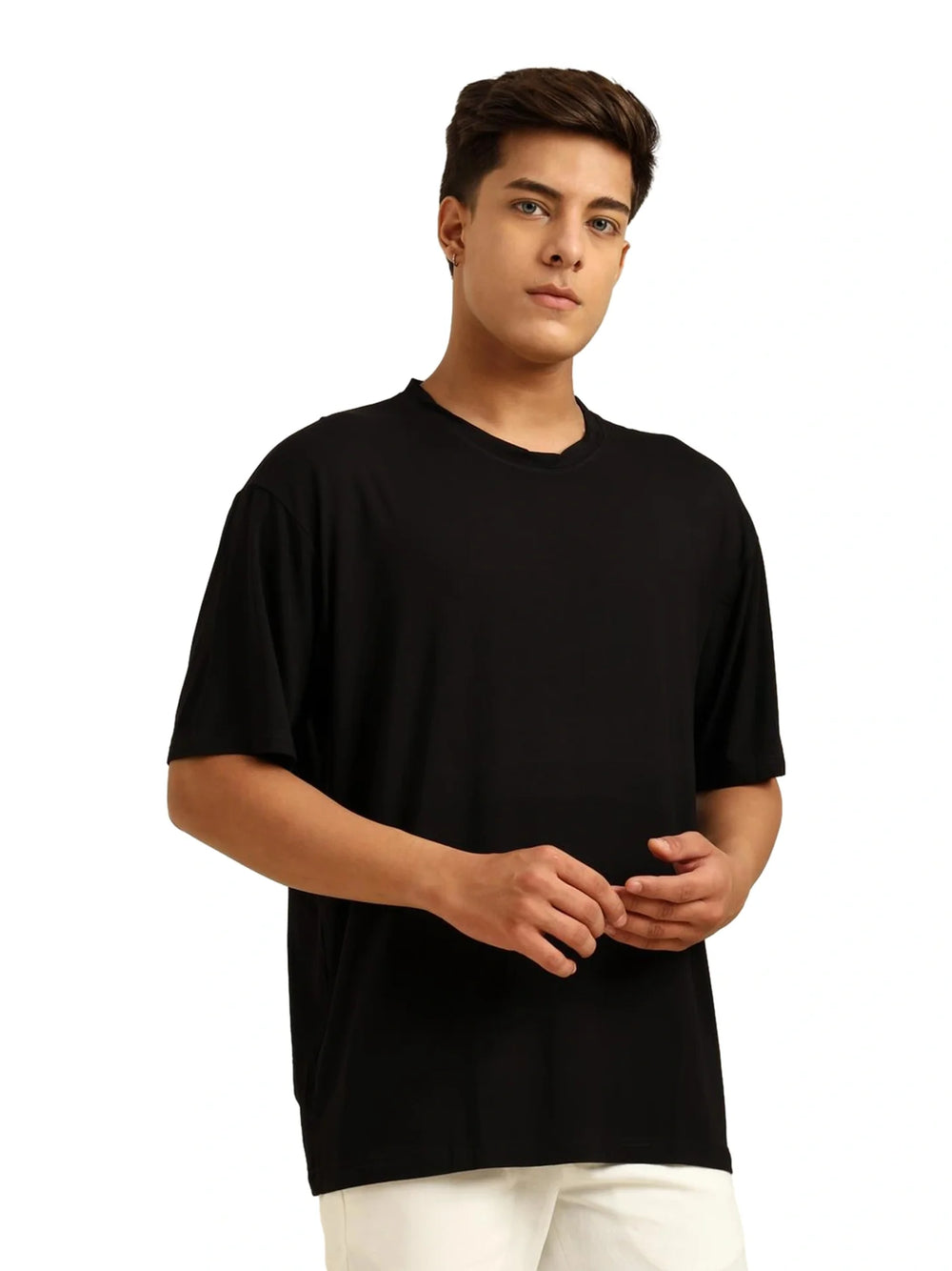 Men Oversized Bamboo T-Shirt – Soft, Breathable & Sustainable - EarthBased