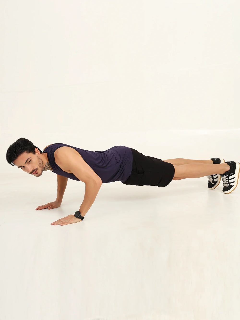 Men’s Bamboo Gym Vest – Soft, Breathable Workout Tank in Navy Blue - EarthBased